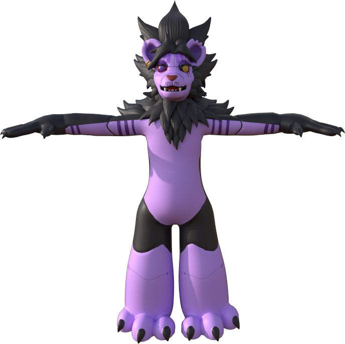 3D Purple Lion